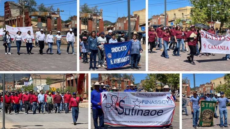 Desfile en Cananea por el Día del Trabajo con consignas y exigencias ...